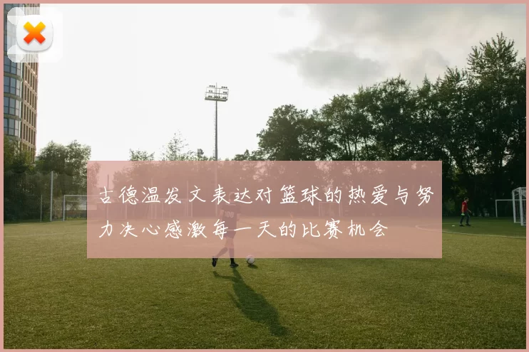 古德温发文表达对篮球的热爱与努力决心感激每一天的比赛机会